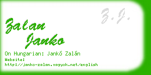 zalan janko business card